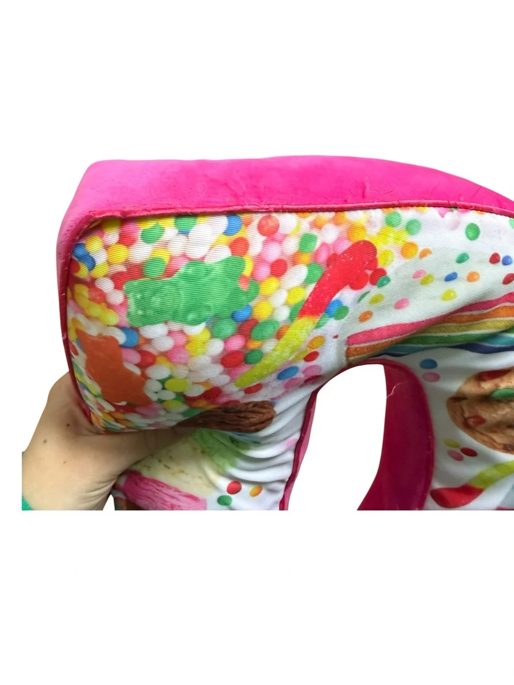 4/$25 Iscream D Initial Microbead Pillow Pink Candy Ice Cream Cookie Cupcake